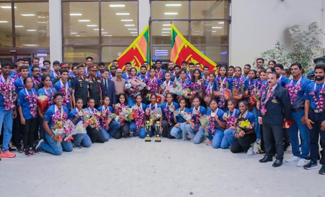 இலங்கை மெய்வல்லுநர் அணியினர் நாடு திரும்பினர்