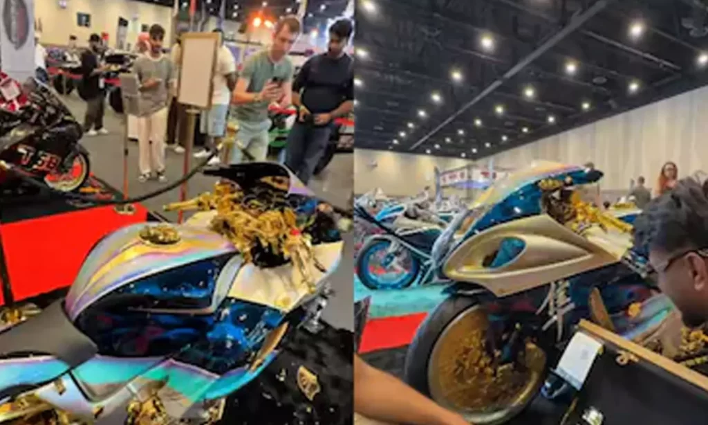 “VIDEO: முழுக்க முழுக்க தங்கத்திலான மோட்டார் சைக்கிள்