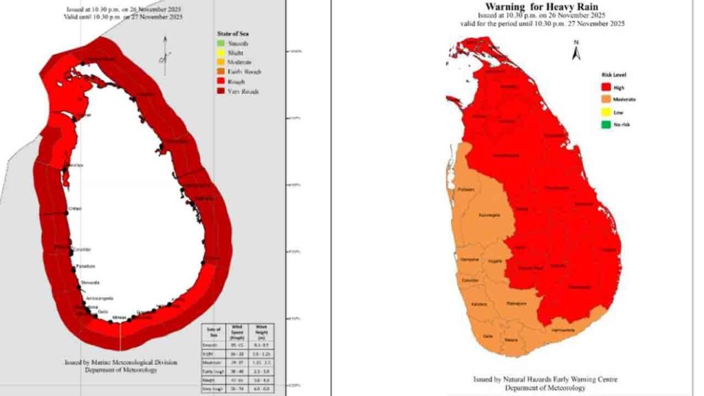 ‘சிவப்பு எச்சரிக்கை’ நீட்டிப்பு! – 150 மி.மீ இற்கு அதிகமான மழை